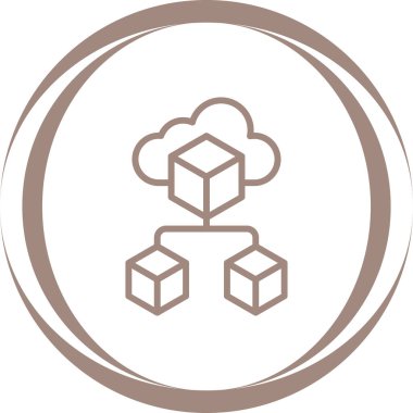 Bulut Altyapı simgesinin vektör çizimi