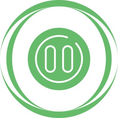 Video Duraklatma Çemberi Simge vektör çizimi