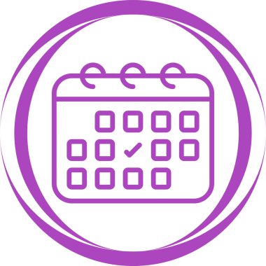 İşaretleme simgesi vektör illüstrasyonlu takvim