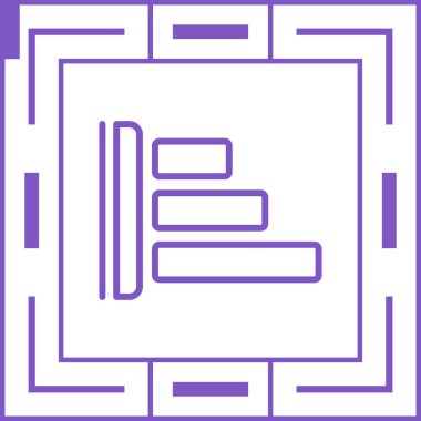 Web ve mobil için sol Hizalama simgesi, vektör illüstrasyonu