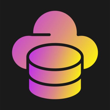 MySQL sunucu simgesi, vektör illüstrasyonu