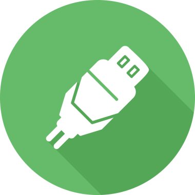 usb kablo simgesi, vektör illüstrasyonu basit tasarım