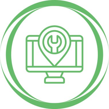 bilgisayar simgesi, vektör illüstrasyonu basit tasarım