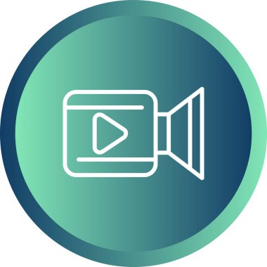 video kamera simgesi, vektör illüstrasyonu  