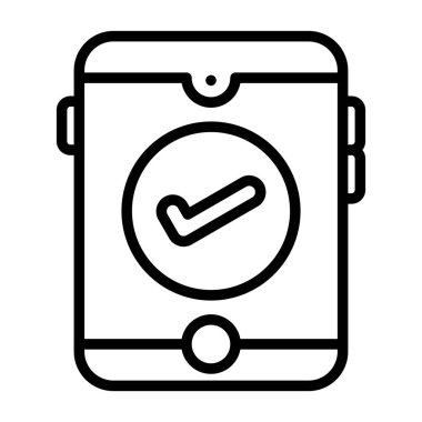  İşaretli simge tasarım vektörlü akıllı telefon