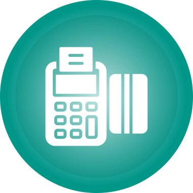 pos terminal ve kredi kartı vektör çizimi 