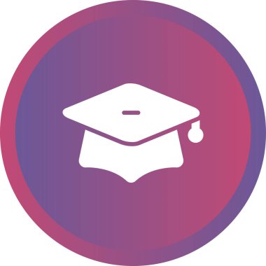 mezuniyet başlığı simgesi web basit illüstrasyon