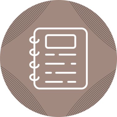 Adres Defteri web simgesi, basit vektör illüstrasyonu