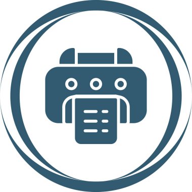 yazıcı simgesi web basit illüstrasyon