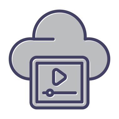 Video sunucu simgesi moda biçiminde 