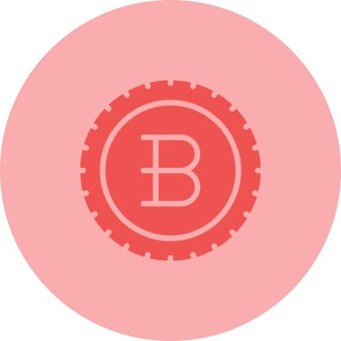 Bitcoin simgesi, vektör illüstrasyonu. Kripto para birimi sembolü 