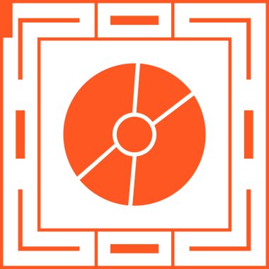 Disk modern simgesinin vektör illüstrasyonu