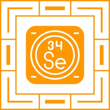 Periyodik tablonun kimyasal elementinin web illüstrasyonu