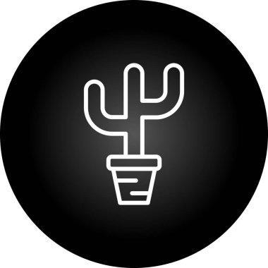 Kaktüs simgesinin vektör illüstrasyonu