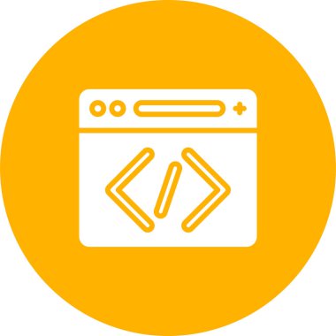 Web simgesi kodlama, illüstrasyon vektör