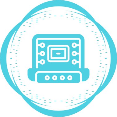 dizüstü bilgisayar simgesi, vektör illüstrasyonu basit tasarım