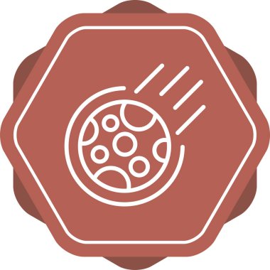 Meteor simgesi. Sosyal medya, uygulama ve web tasarımı için basit vektör sembolü.  