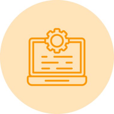 laptop ide simgesi, vektör illüstrasyonu basit tasarım