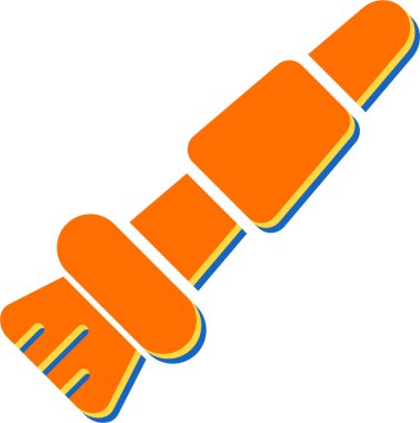 Boya fırçası simgesi, vektör illüstrasyonu basit tasarım