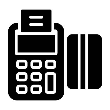 pos terminal ve kredi kartı vektör çizimi 