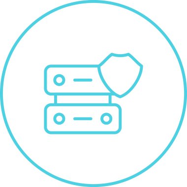 Veri Yönetimi vektör çizgisi tasarım simgesi