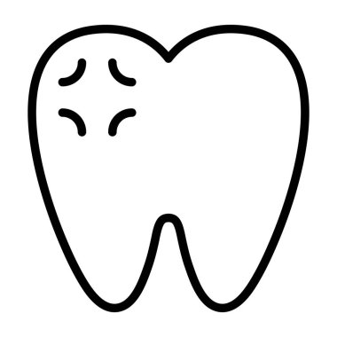 Diş Ağrısı web simgesi, basit illüstrasyon 