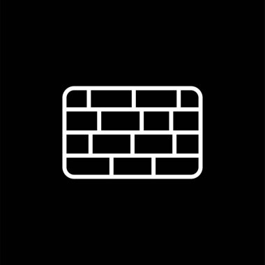 Firewall web simgesinin vektör illüstrasyonu      