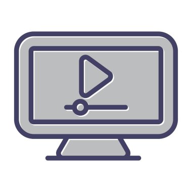  Video simgesinin vektör illüstrasyonu