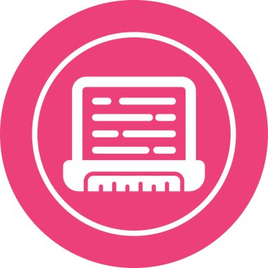 dizüstü bilgisayar simgesi, vektör illüstrasyonu basit tasarım