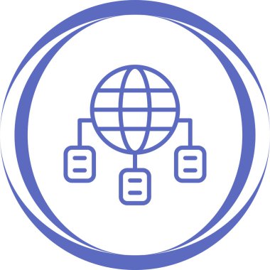 Servis simgesi olarak ağ, vektör illüstrasyonu 