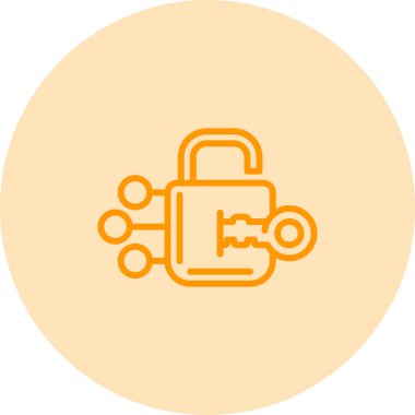 Kilit. Web simgesi basit illüstrasyon