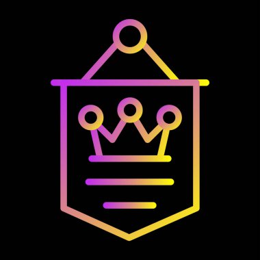 Banner simgesinin vektör illüstrasyonu