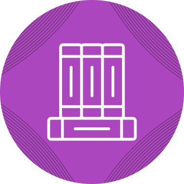 kitaplar düz simge, vektör illüstrasyonu