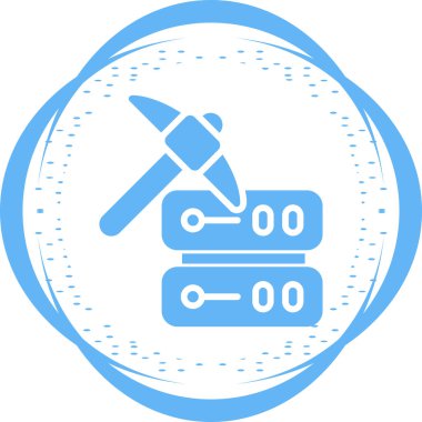 Veri Madencilik simgesinin vektör çizimi 