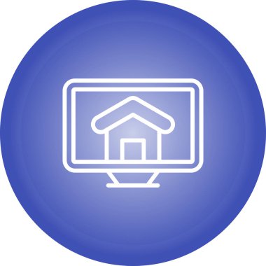 Masaüstü ekranı. Web simgesi basit illüstrasyon