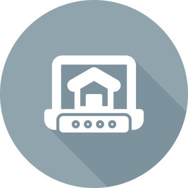 dizüstü bilgisayar simgesi, vektör illüstrasyonu basit tasarım