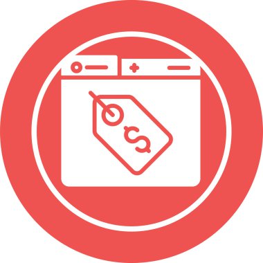  Fiyat etiketi Web simgesi basit illüstrasyon 