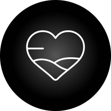 kalp ağı simgesi basit illüstrasyon 