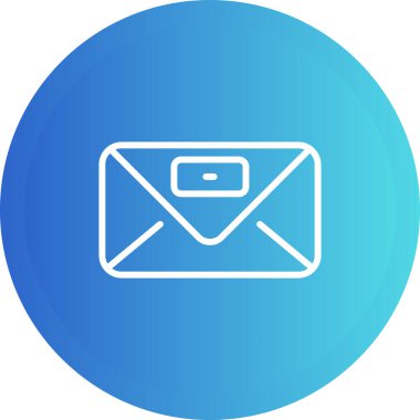 Damga simgesiyle Zarfın vektör illüstrasyonu