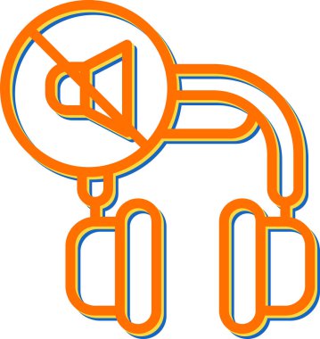 kulaklık simgesi web basit illüstrasyon