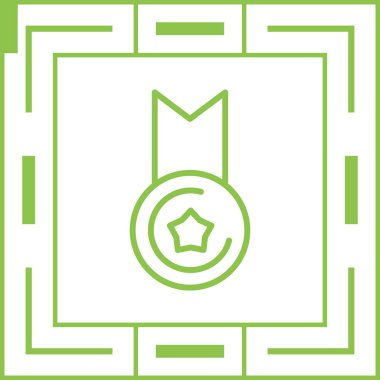 Altın Madalya Simgesi. Altın Başlık Rozet İşareti. 