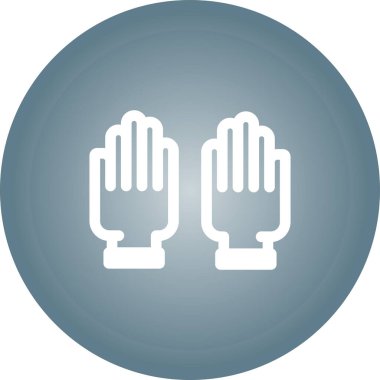 kauçuk eldiven simgesi web basit illüstrasyon