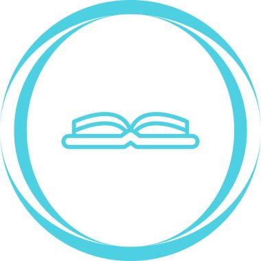 Kitap web simgesi aç, basit illüstrasyon