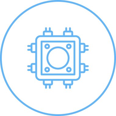 Kablo bezi. Web simgesi basit illüstrasyon