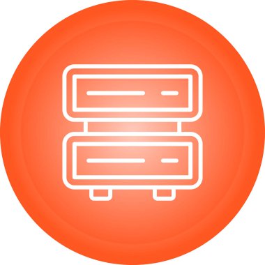 Sunucu. Web simgesi basit illüstrasyon 