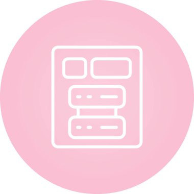 Sunucu. Web simgesi basit illüstrasyon 