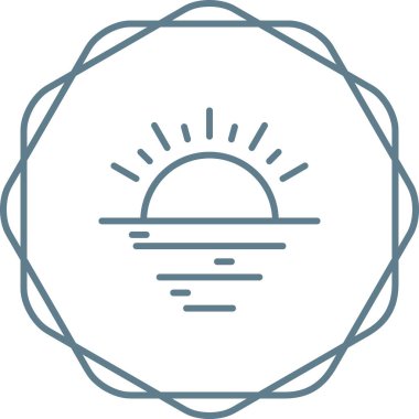  Gün batımı web simge vektör çizim  