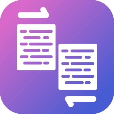 Belge Birleştirme simgesi, vektör illüstrasyonu basit tasarım