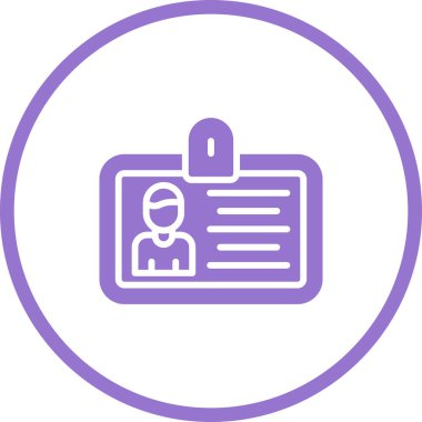 Kartvizit simgesinin vektör illüstrasyonu 