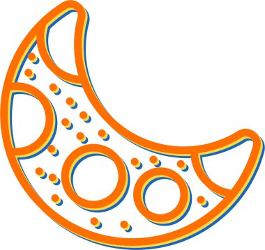 Ay ağ simgesinin vektör illüstrasyonu